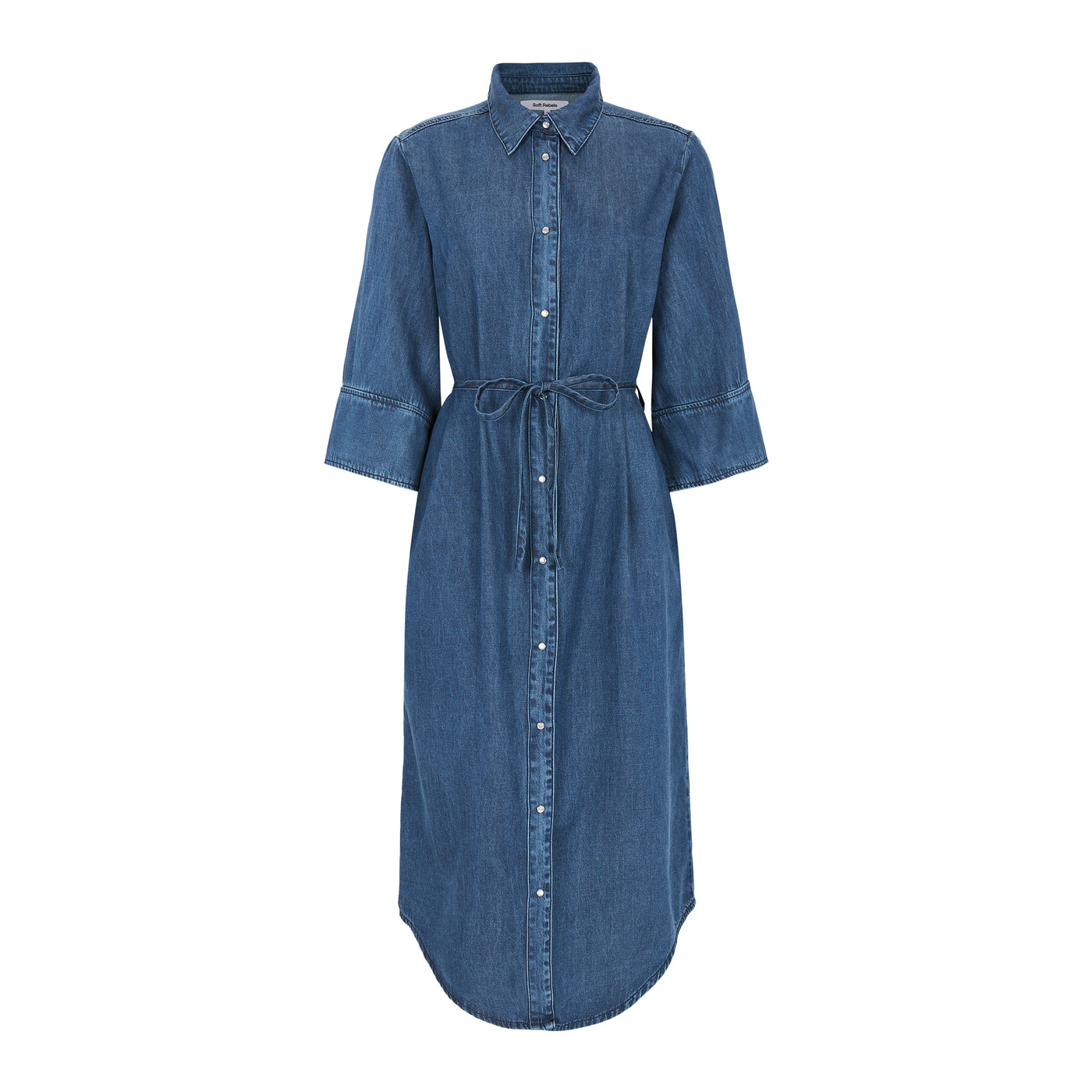 Soft Rebels  SRAzalea Midi Dress Dresses & jumpsuits 501 light blue wash