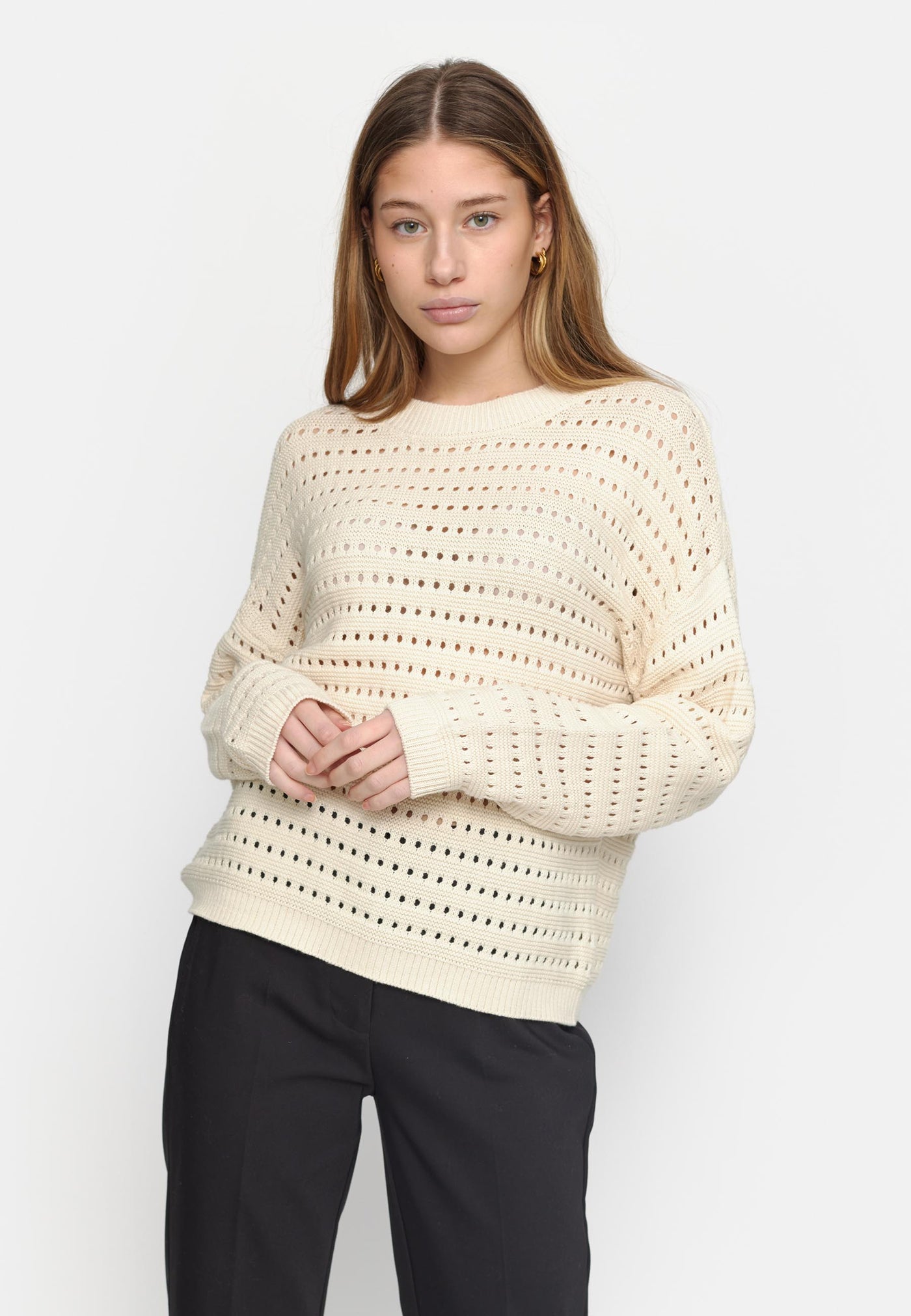 Soft Rebels  SRHennie Maren knit Knitwear 044 Whitecap Gray