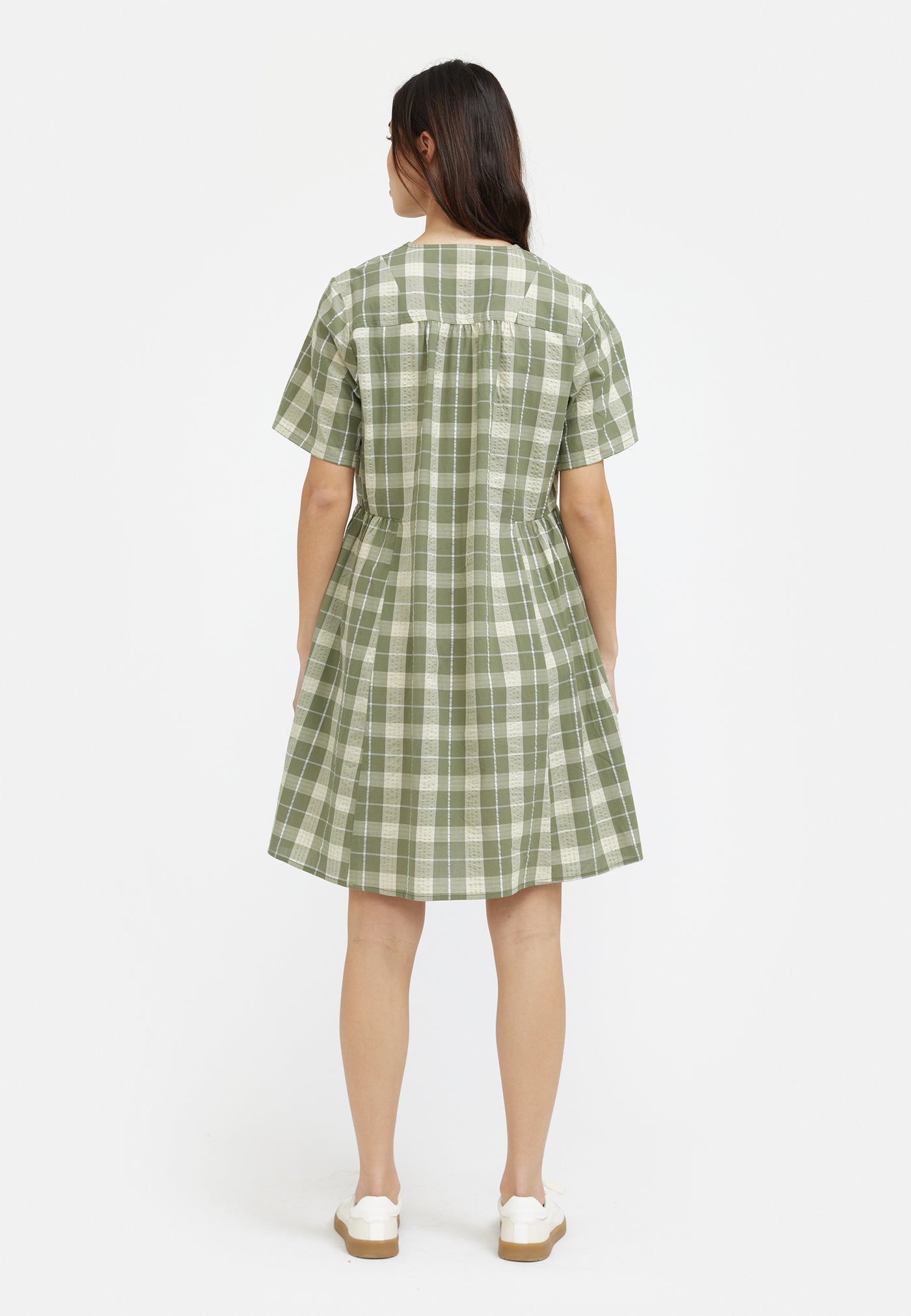 Soft Rebels SRMaisie Dress Dresses & jumpsuits 552 Seersucker Checks Green